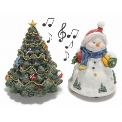 Christmas decoraction, music box, resin